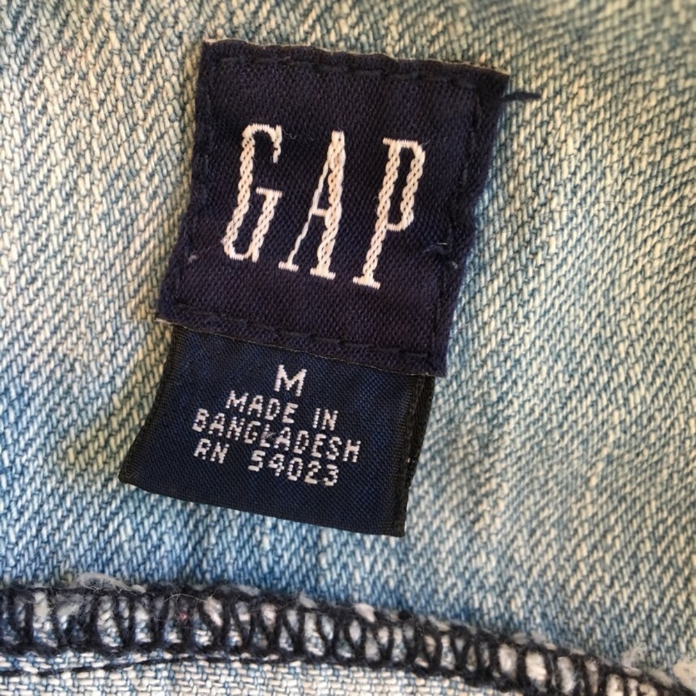 GAP Saddle Jean Denim Jacket Light Wash Size M - Picture 7 of 8